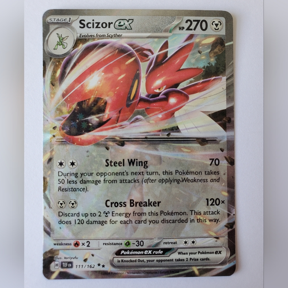Scizor ex 111/162 | Temporal Forces | Holo Double Rare | NM Pokemon TCG Card